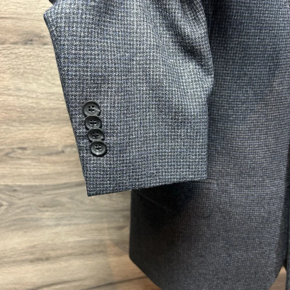 Jos A Bank Reserve Sport Coat Blazer 100% Wool 42S Reda Navy/grey Never Worn